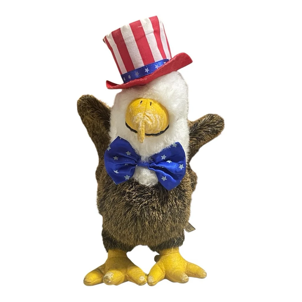 Vintage Ganz Bald Eagle Plush 1990 Heritage Collection Patriotic Americana READ